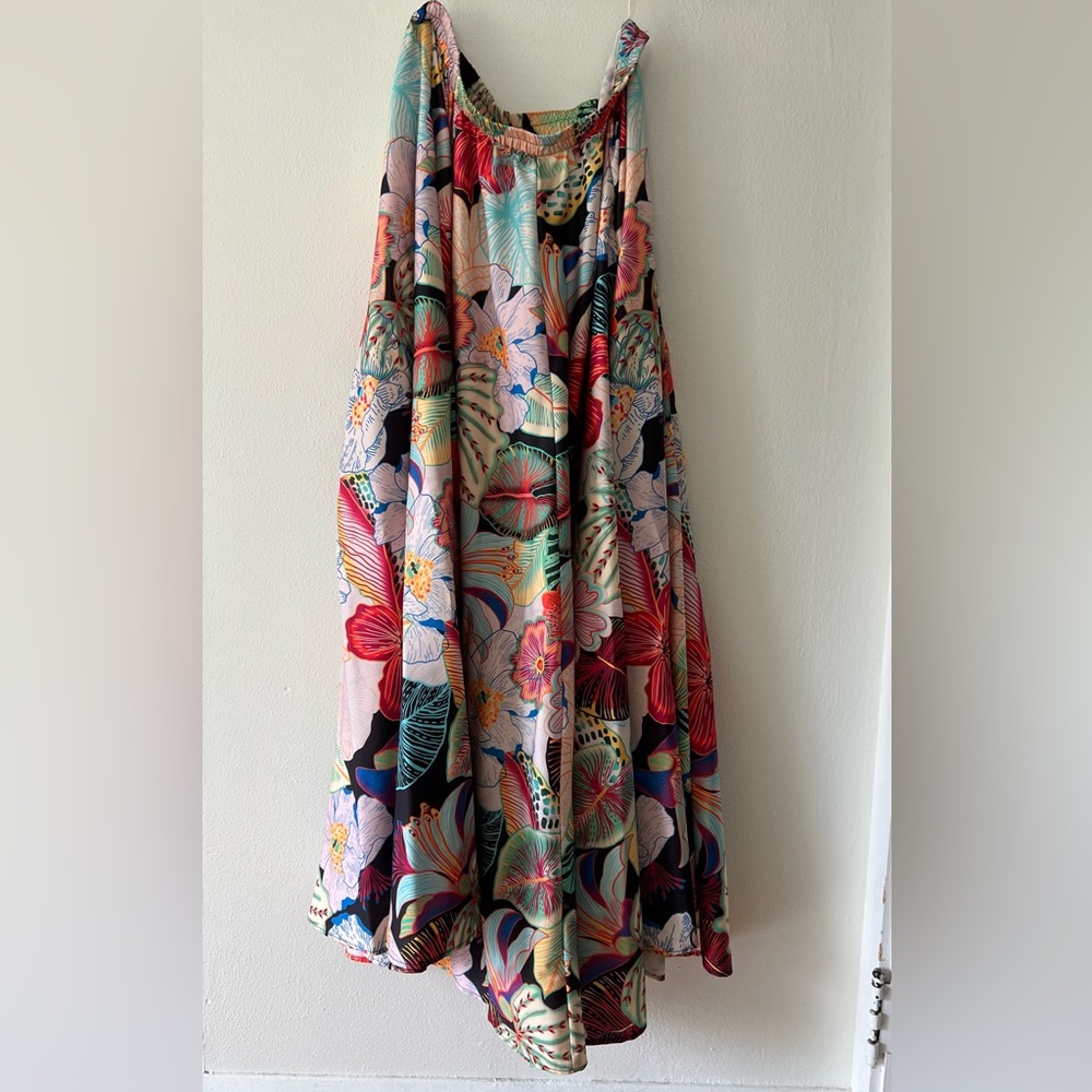Christian Siriano floral maxi skirt
